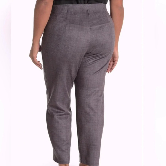 T Tahar plaid faux suede pants women plus size tummy control size 1X - Picture 3 of 17